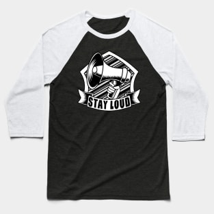 STAY LOUD MEGAPHONE SIMPLE LOGO white Baseball T-Shirt